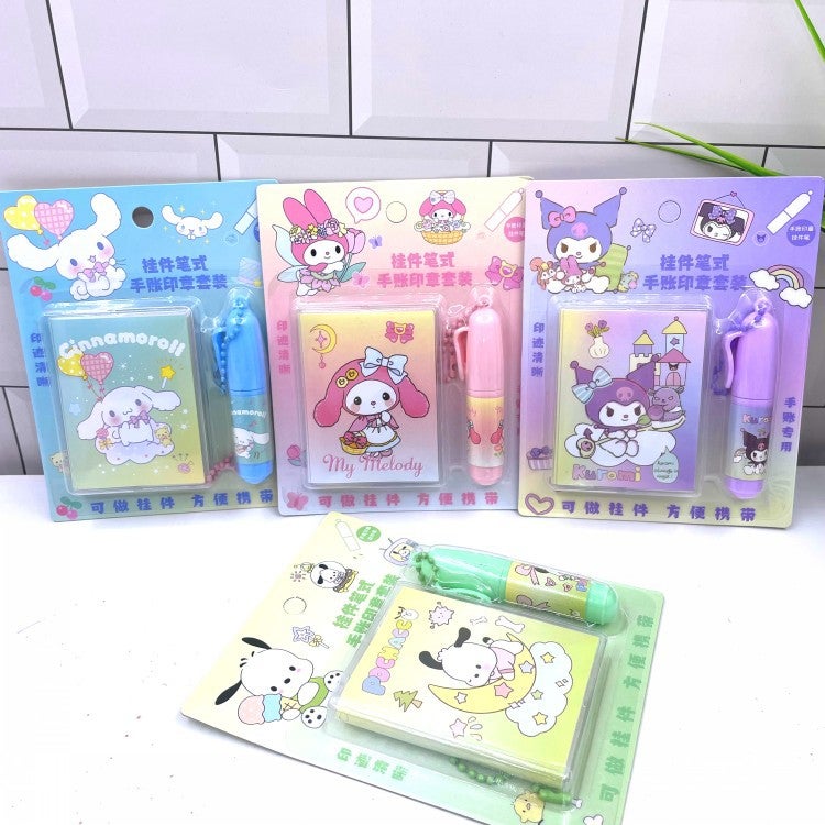 Cute Cartoon Pendant Notebook Comes With Hand Account Stamp Suit Primary School Students Creative Color Page To Share This Pendant - Image 4